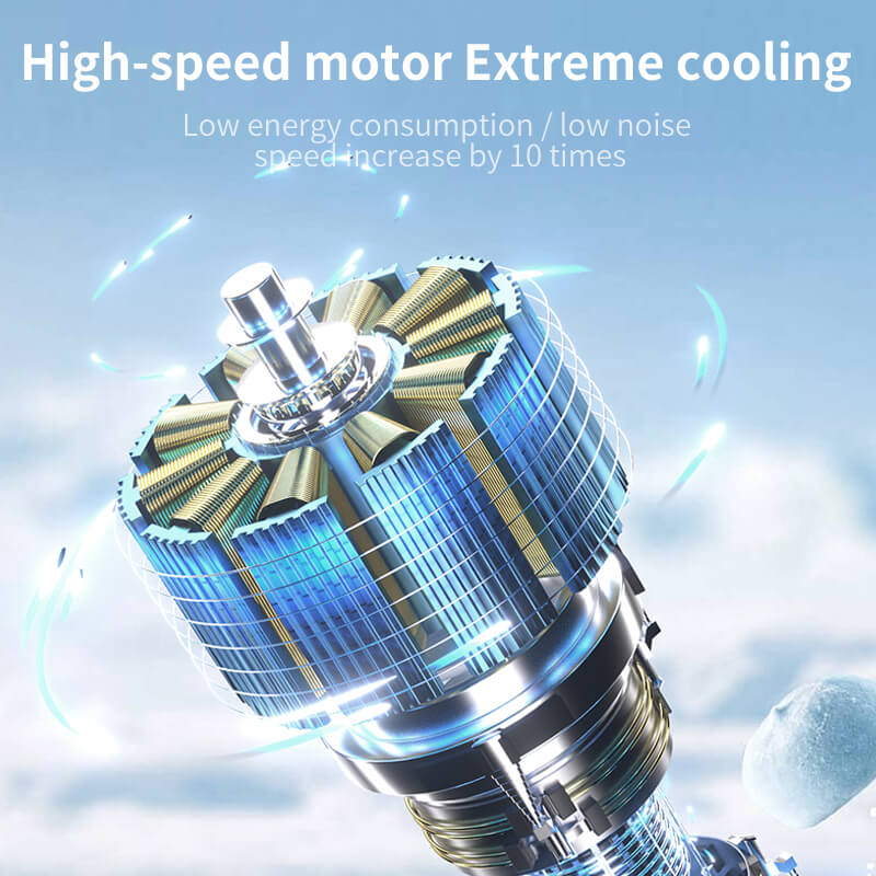 2025 With Refrigeration Turbos Chilled Ice Sensation Cold Fan Super Mini Turbos Speed Fan USB Powered Digital Display For Outdoor Camping Travel